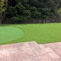 Grass Turf Edison, Georgia Home Putting Green, Small Backyard Ideas