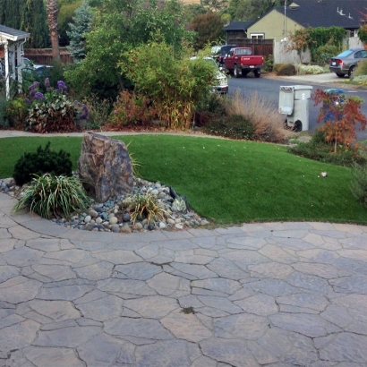 Fake Grass Adrian, Georgia Paver Patio, Front Yard